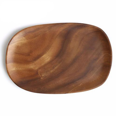 Bucharest Oval Solid Wood Plate