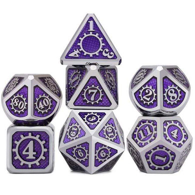 Heliotrope Minigun Steampunk Gear Dice Set