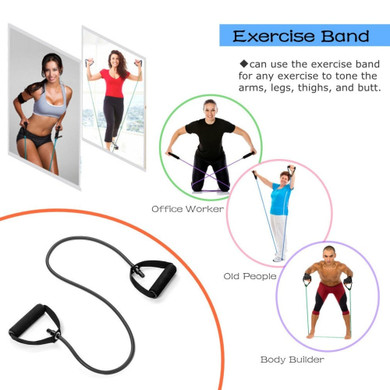 Resistance Bands with Padded Handles Multi-use 120cm Elastic