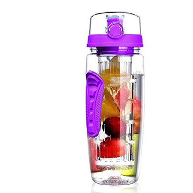 Sports Water Bottle w/ Fruit Infuser - 32 oz BPA Free
