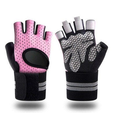Half Finger Gym Fitness Gloves with Wrist Wrap