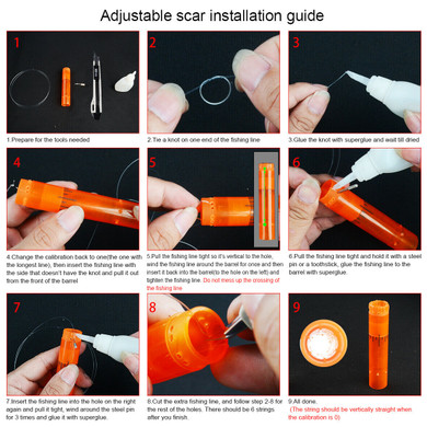 WORKER MOD Extend Tube DIY Adjustable Fish Line Barrel Type for Nerf Retaliator Toy