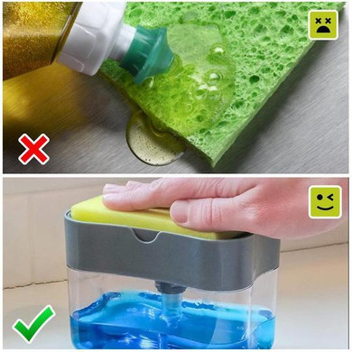 SOAP PUMP DISPENSER & SPONGE HOLDER