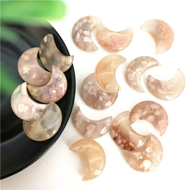 Cherry Blossom Agate Moon
