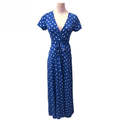 Women  Long  Dot Beach  Maxi Evening  Sundress Party Dress