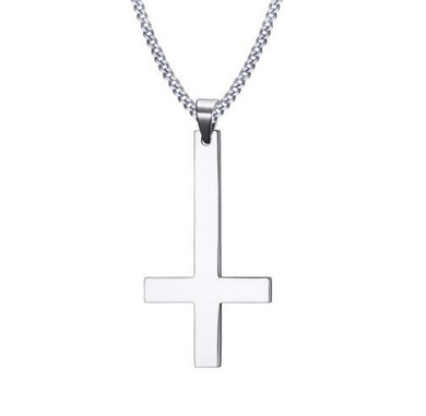 Vnox Men St Peter's Inverted Cross Pendant Necklace