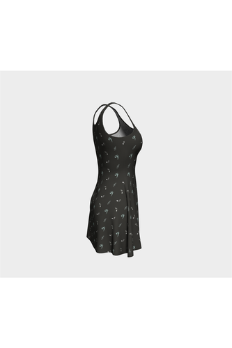 Robe évasée à pois musicaux
