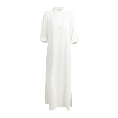 Women Sexy Casual Shirt Dress Long Sleeve Deep V Neck Split Solid Long Maxi Dress Women Sexy Casual Shirt Dress Long Sleeve Deep V Neck Split Solid Long Maxi Dress