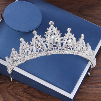 Luxury Crystal Beads Bridal Jewelry Set Rhinestone Crown Tiara Earrings Necklace Luxury Crystal Beads Bridal Jewelry Set Rhinestone Crown Tiara Earrings Necklace