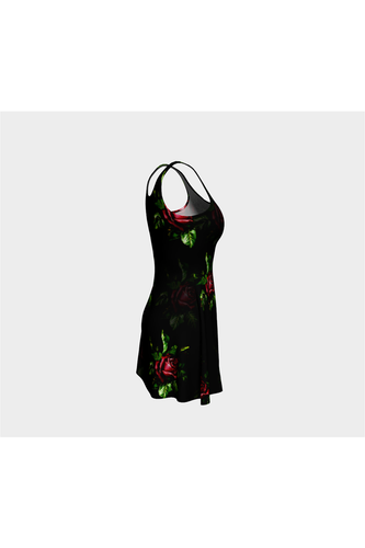 Robe évasée roses