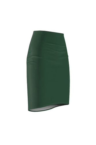 Jupe crayon vert forêt pour femme