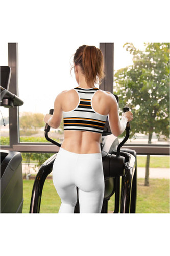Soutien-gorge de sport rembourré à rayures