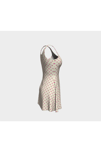 Robe évasée rose pâle