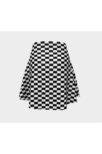Jupe évasée à carreaux