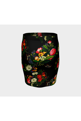 Jupe ajustée florale minuit