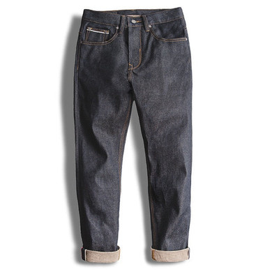 2020 New Vintage Regular Straight Fit Unwashed Raw Selvedge Denim biker Jeans men