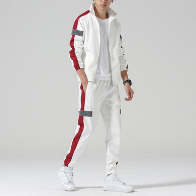 Men Sportswear Set Spring Autumn Hoodies Set Mens Tracksuit Patchwork Hip Hop Sweatshirt+pants Male Casual Two Pieces Track Suit