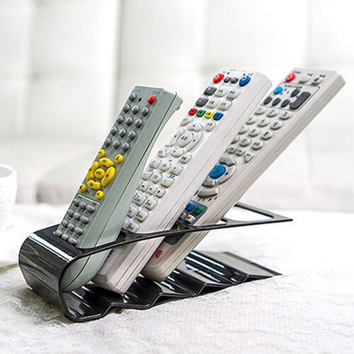 VCR DVD TV Remote Control Cell Phone Stand Holder 4 Slots Storage Caddy