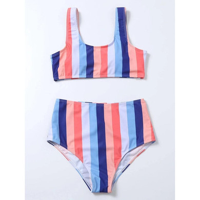 High Waist Bikini Sexy Striped Push up Bikini Set Swimming Wear for Bathing Suits High Waist Bikini Sexy Striped Push up Bikini Set Swimming Wear for Bathing Suits