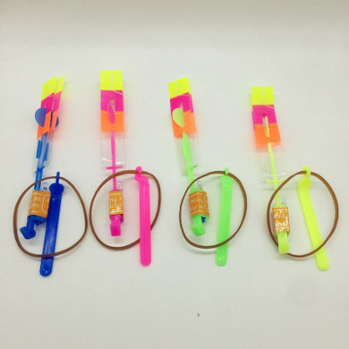 Bamboo Dragonfly with light Shooting Rocket Flying Toy for kid