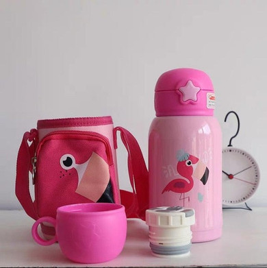 500ML Kids Water Cup Creative Cartoon Baby Feeding Cups With Straws Leakproof