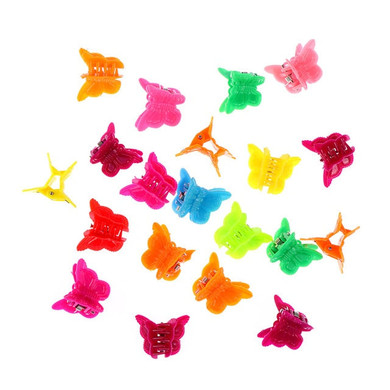 20/50/100PC Mixed Color Butterfly Hair Clips Grip Claw Barrettes Mini Clamps