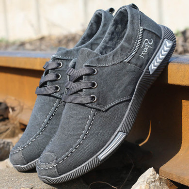 New Denim Lace-Up Men Casual Shoes