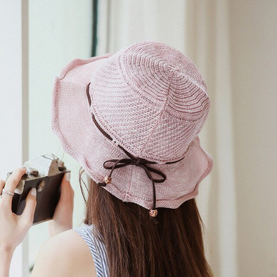 Summer New Visor Women's sunscreen Visor Knitting fisherman hat