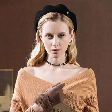Lady Fedoras Wool Hat Girls Fashion Dome Cap Autumn