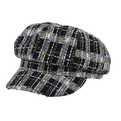 New Autumn Winter Hats for Women Plaid Ladies Baker Boy Hat