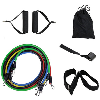 11Pcs/Set Resistance Bands Yoga Fitness Rubber Tubes Expander Band Stretch