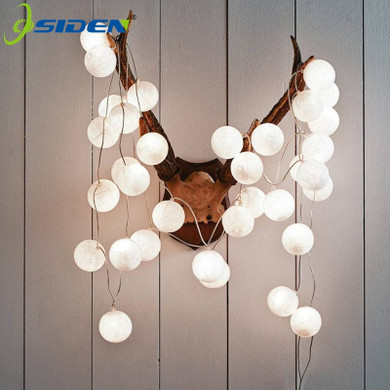 2M 5M Led Cotton Ball Garland lights String Christmas Christmas Outdoor