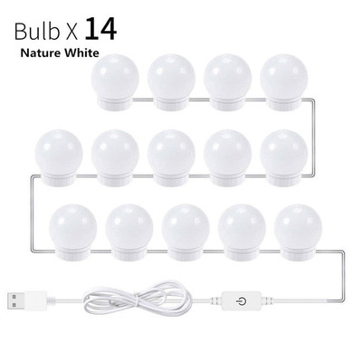 LED Makeup Mirror Light Bulbs USB Hollywood Make up Lamp Vanity Lights