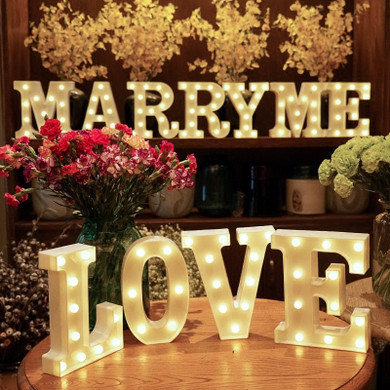 Alphabet Letter LED Lights Marquee Sign Number Lamp Decoration