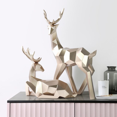 Deers Sculpture Resin Deer Statue Nordic Decoration Home