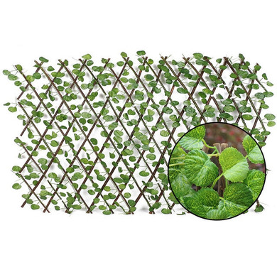 Garden Fence Decoration Privacy Wood With Artificial Green Leaf Retractable Garden Fence Decoration Privacy Wood With Artificial Green Leaf Retractable