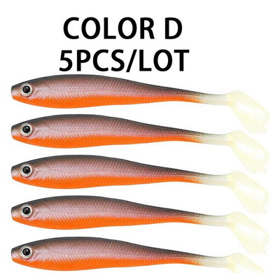 JACKFISH T Tail Soft Simulation Lures 100mm/5g Silicone Bait Colorful Carp Artificial Bait 1Pcs Fishing Lures Fishing Tackle