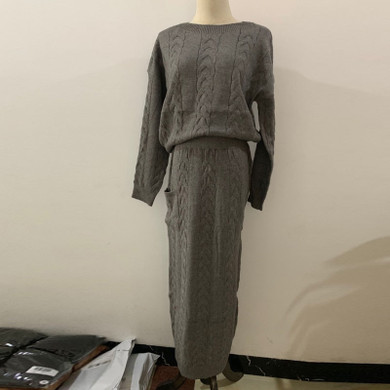 Winter Sweater Abaya Dubai Turkey Muslim Sets Hijab Dress Caftan Kaftan Islam Clothing Abayas