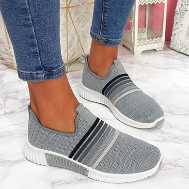 Mesh Sneakers Rainbow Color Knitted Vulcanized Shoes Women's Casual Flats Mesh Sneakers Rainbow Color Knitted Vulcanized Shoes Women's Casual Flats