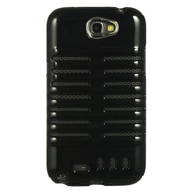 SAM GALAXY NOTE 2 HYBRID SKELETON BLACK CRYSTAL SKIN +/Black