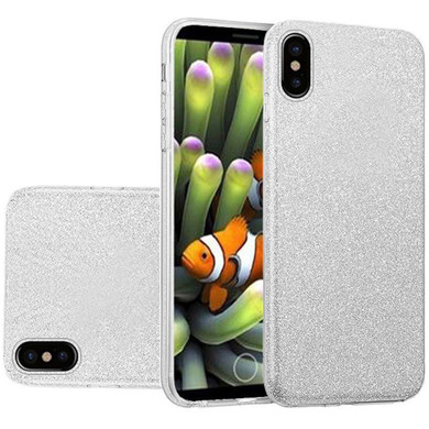 TPU Glitter Case, Silver for iPhone X
