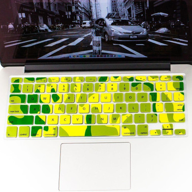 Apple Macbook 12 Inch Camouflage Design Keyboard Film Cover, Green