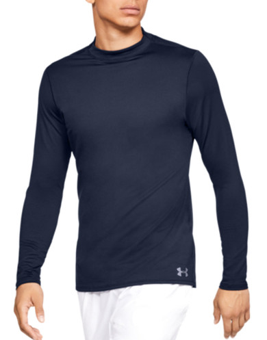 Under Armour ColdGear Armour Mock Fitted Long Sleeve Midnight Navy/Steel 1320805