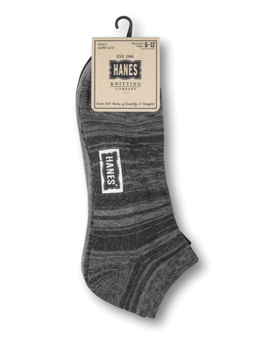Hanes Men 1901 Heritage Half Cushion Low Cut Socks 3-Pack HT1L3