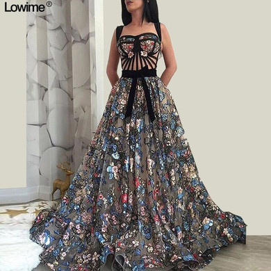 Newest Plus Size Vintage Celebrity Dresses A-Line With Long Flower Appliques Backless Red Carpet Gowns Opening Ceremony Dresses