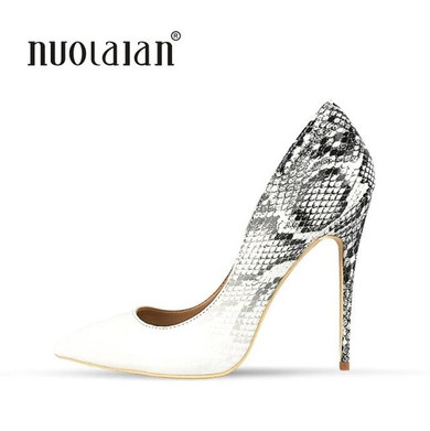Shoes Women High Heels Pumps Sexy High Heels 12CM Women Shoes Party Wedding Shoes Pumps Black White Shoes Plus Size 41 42