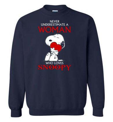 Never Underestimate A Woman Who Loves Snoopy