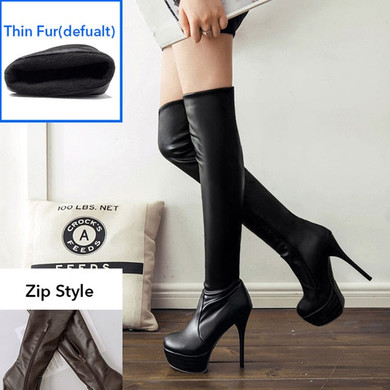 Thin High Heel Over The Knee Boots Thigh High Boot