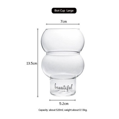 Creative Transparent Glass Coffee Cups Handmade Beer Mug Tea Whiskey Mug Heat-resistant Juice Vodka Wine Mug Home Bar Drinkware