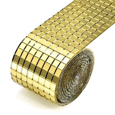 Self-Adhesive Mini Square Glass Real Glass Mirrors Mosaic Tiles Decorative Craft Wall Stickers for DIY Handmade Home Decoration